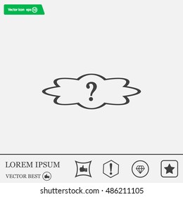 Question mark sign icon, vector illustration. Flat design style