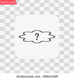 Question mark sign icon, vector illustration. Flat design style