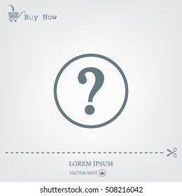 Question mark sign icon, vector illustration. Flat design style