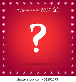 Question mark sign icon, vector illustration. Flat design style