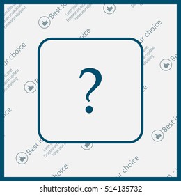 Question mark sign icon, vector illustration. Flat design style