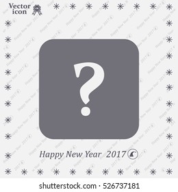 Question mark sign icon, vector illustration. Flat design style
