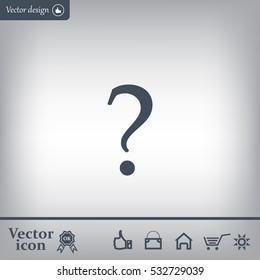 Question mark sign icon, vector illustration. Flat design style