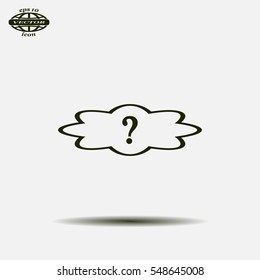Question mark sign icon, vector illustration. Flat design style