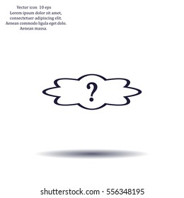 Question mark sign icon, vector illustration. Flat design style