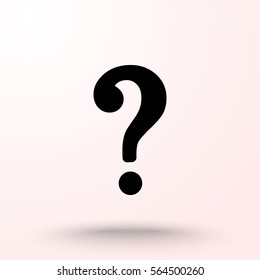 Question mark sign icon, vector illustration. Flat design style