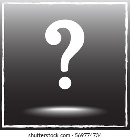 Question mark sign icon, vector illustration. Flat design style
