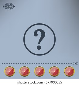 Question mark sign icon, vector illustration. Flat design style