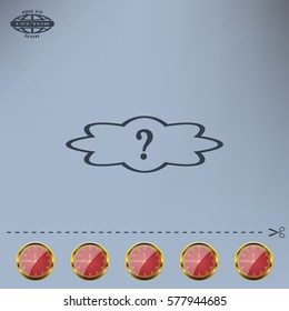 Question mark sign icon, vector illustration. Flat design style