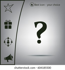 Question mark sign icon, vector illustration. Flat design style