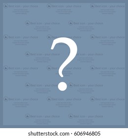 Question mark sign icon, vector illustration. Flat design style