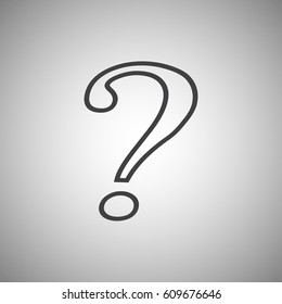 Question mark sign icon, vector illustration. Flat design style