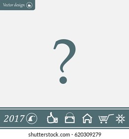 Question mark sign icon, vector illustration. Flat design style