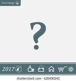 Question mark sign icon, vector illustration. Flat design style