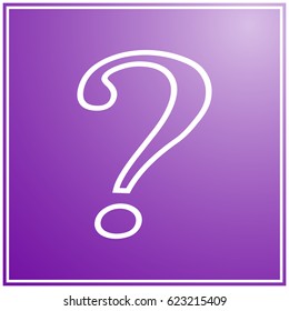 Question mark sign icon, vector illustration. Flat design style