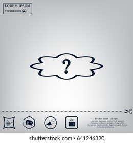 Question mark sign icon, vector illustration. Flat design style