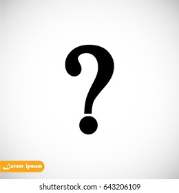 Question mark sign icon, Vector EPS 10 illustration style