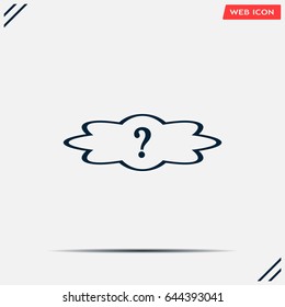 Question mark sign icon, vector illustration. Flat design style