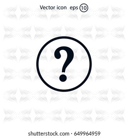 Question mark sign icon, vector illustration. Flat design style