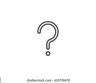 Question mark sign icon, vector illustration. FAQ button. Asking questions. Ask for help. Question mark stamp. Need information. Query. 
