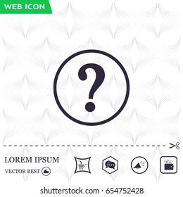 Question mark sign icon, vector illustration. Flat design style