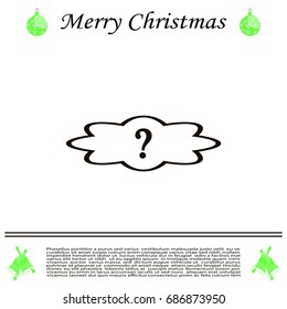 Question mark sign icon, vector illustration. Flat design style