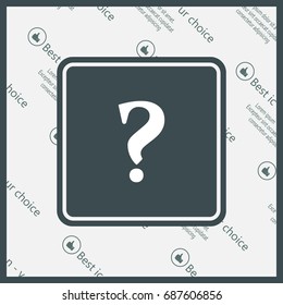 Question mark sign icon, vector illustration. Flat design style
