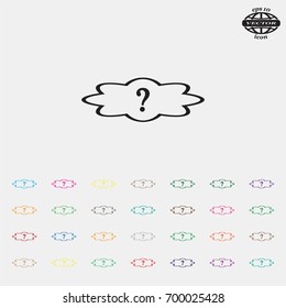 Question mark sign icon, vector illustration. Flat design style