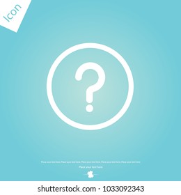 Question mark sign line icon