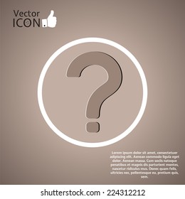 Question mark sign on a background. Made in vector