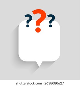 question mark sign for queries and FAQS with chat bubble vector 