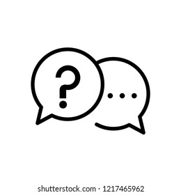 Question mark sign in a speech bubble vector