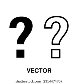 Question mark sign symbol, Asking questions. Ask for help. Question mark illustration on white background..eps