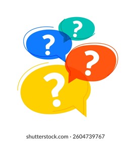 question mark sign template with chat bubble design vector