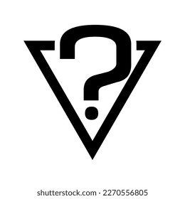 Signo de signo de interrogación en un icono de triángulo. Vector aislado sobre fondo blanco.