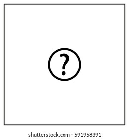Question mark sign  Vector Icon.