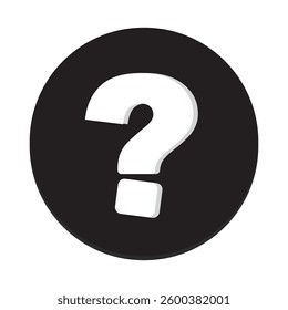 Question mark silhouette icon. Question mark or ask mark icon vector illustration design. Question mark vector silhouette on white background. Variety Design.