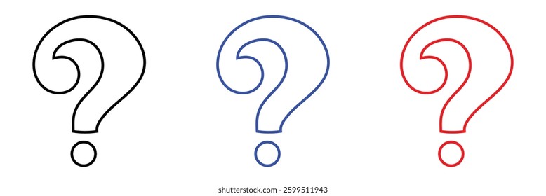 Question mark silhouette isolated on white background. Question mark icon vector illustration design. Vector Illustration . 
