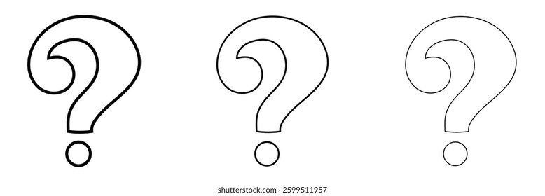 Question mark silhouette isolated on white background. Question mark icon vector illustration design. Vector Illustration . 
