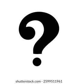 Question mark silhouette isolated on white background. Question mark icon vector illustration design. Vector Illustration . 