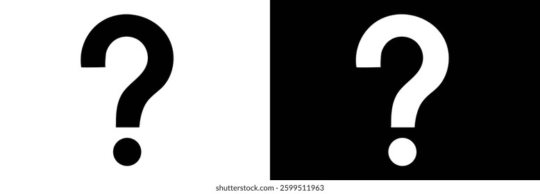 Question mark silhouette isolated on white background. Question mark icon vector illustration design. Vector Illustration . 