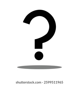 Question mark silhouette isolated on white background. Question mark icon vector illustration design. Vector Illustration . 
