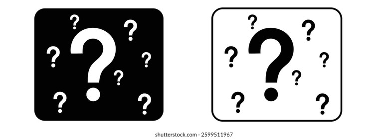 Question mark silhouette isolated on white background. Question mark icon vector illustration design. Vector Illustration . 