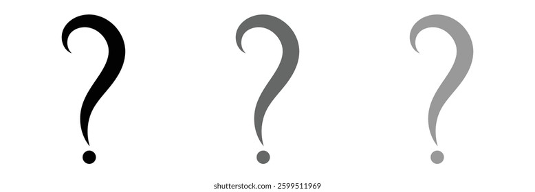 Question mark silhouette isolated on white background. Question mark icon vector illustration design. Vector Illustration . 