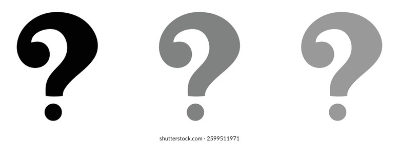 Question mark silhouette isolated on white background. Question mark icon vector illustration design. Vector Illustration . 