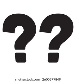 Question mark silhouette isolated on white background. Question mark icon vector illustration design. Variety Colorful Design.