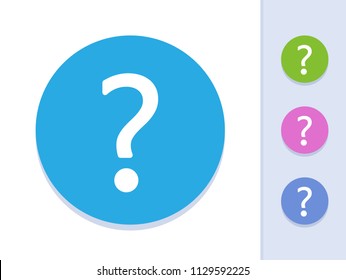 Question Mark - Simple Buttons. A minimalistic vector icon.