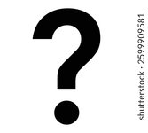question mark slim silhouette vector illustration design