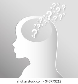 Question mark and solutions graphic design, vector illustration eps10