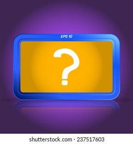 Question mark. Specular reflection. Made vector illustration